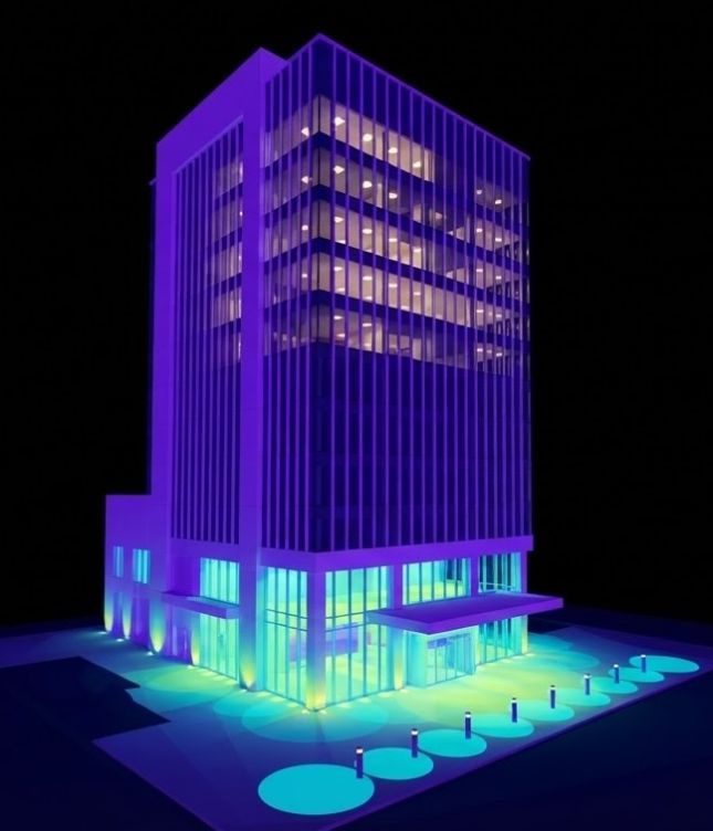 Vue 3D Etude Eclairages